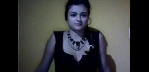  Cute Latina girl teases on webcam